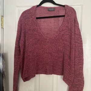 Wooden Ships Cropped Purple Sweater